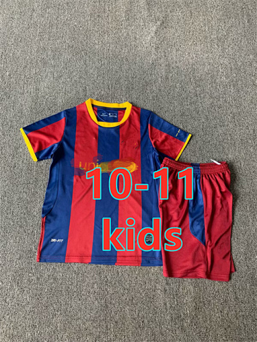 10-11 Barcelona Home Retro Kids Jersey+shorts Kit 16 -28