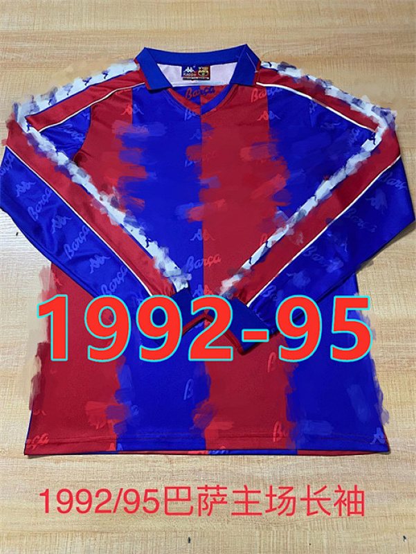 Barcelona Home Retro Long Sleeve Jersey S-2XL