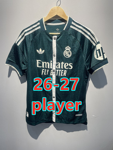 26-27 Real Madrid Away Player Baseball Jersey S-4XL