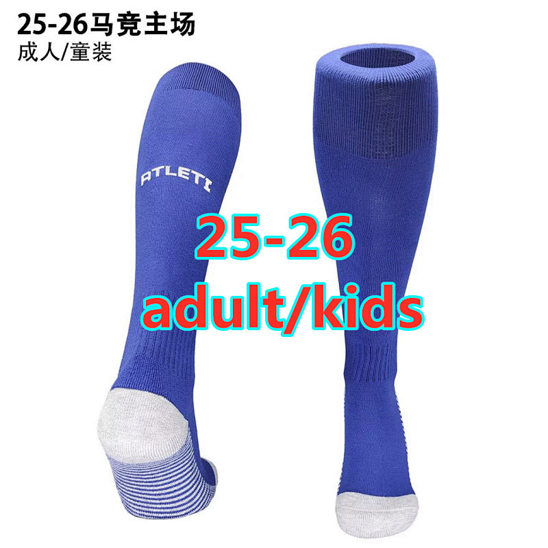 25-26 Atletico Madrid Adult Kids Home Socks