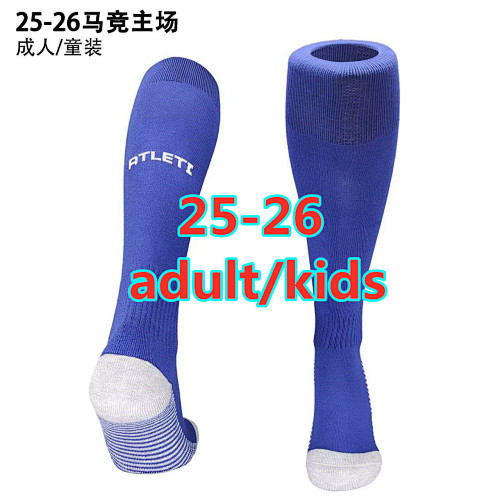 25-26 Atletico Madrid Adult Kids Home Socks