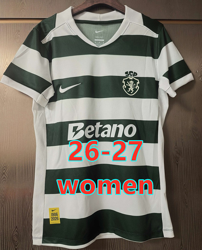 26-27 Sporting CP Home Women Jersey S-2XL