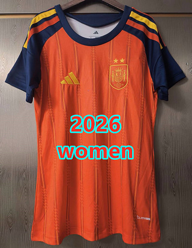 Spain Home Women With 2 Stars Jersey S-2XL 2