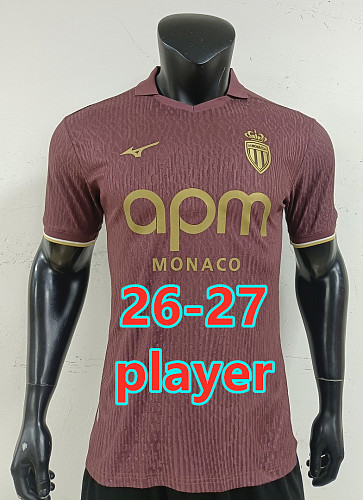 26-27 AS Monaco Away Player Version Jersey S-2XL