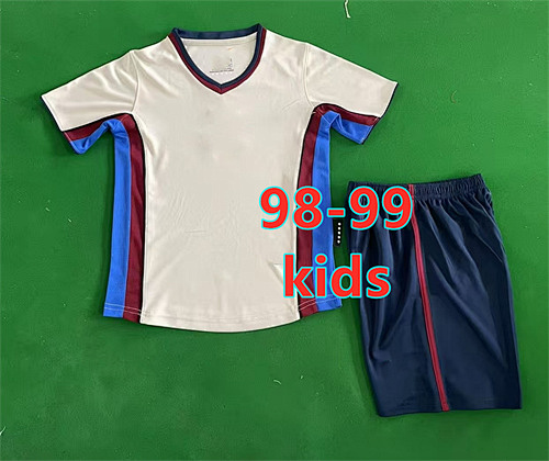 08-09 Barcelona Away Retro Kids Jersey+shorts Kit 16 -28