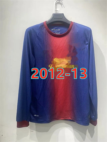 Barcelona Home Retro Ucl Version Long Sleeve Jersey S-4XL