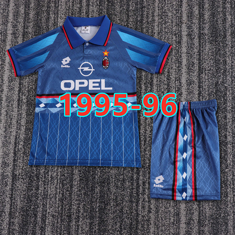 AC Milan Away Retro Kids Jersey+shorts Kit 16 -28 AC