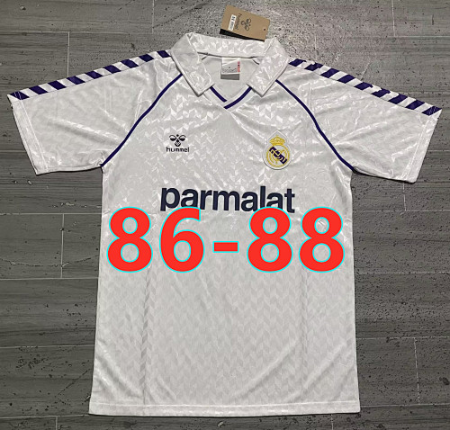 86-88 Real Madrid Home Fans Version Retro Jersey S-2XL