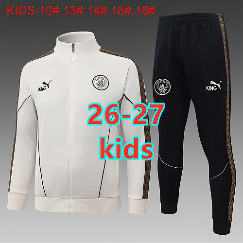 26-27 Manchester City Kids Long Zipper Jacket 10 -18