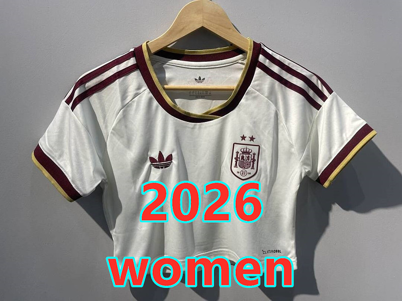 Spain Away Women With 2 Stars Short Jersey S-2XL 2