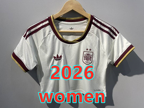 Spain Away Women With 2 Stars Short Jersey S-2XL 2