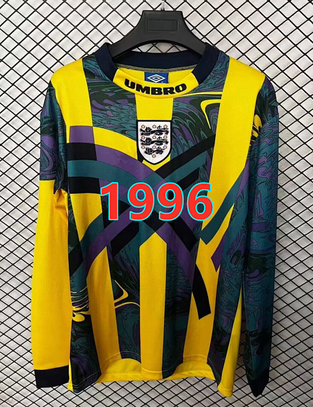 England Goalkeeper Retro Fans Version Long Jersey S-2XL
