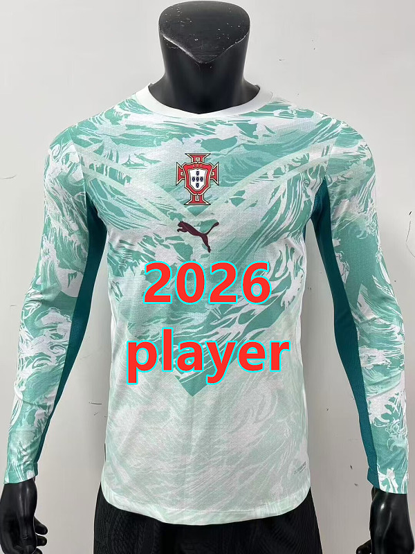 Portugal Away Player 16 Teams Long Jersey S-4XL 16