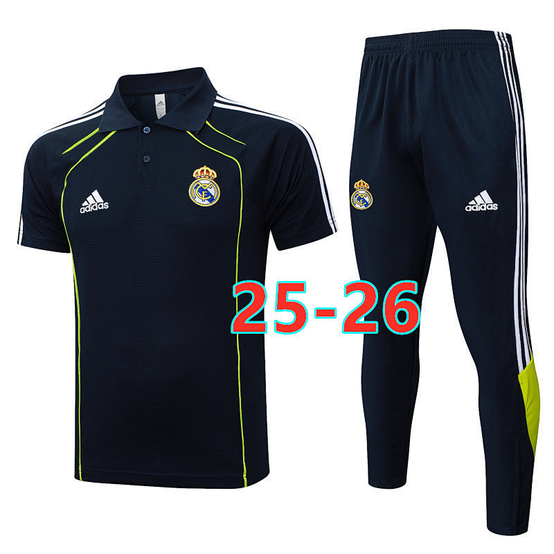 25-26 Real Madrid Polo Short Sleeve Tracksuit S-2XL Polo