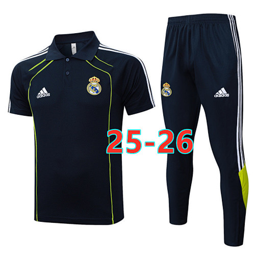25-26 Real Madrid Polo Short Sleeve Tracksuit S-2XL Polo