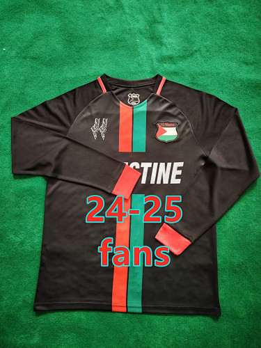 24-25 Palestine Long Sleeve Fans Version Jersey S-2XL