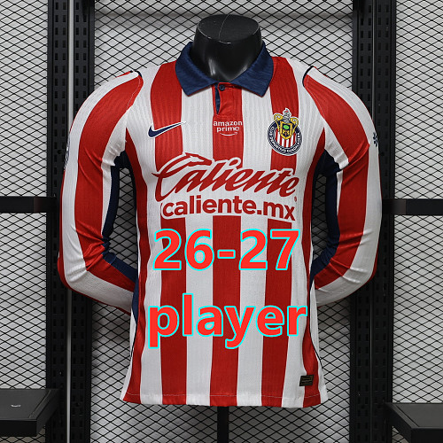26-27 Chivas Home Player Long Sleeve Jersey S-3XL