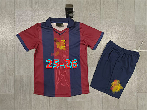25-26 Barcelona Anniversary Retro Kids Kit Jersey 16 -28 2