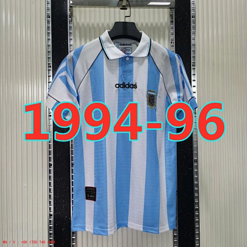 Argentina Retro TopThai Quality Home Jersey S-2XL