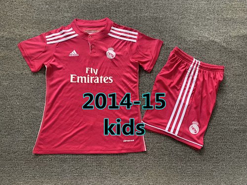 14-15 Real Madrid Away Retro Kids Jersey+shorts Kit 16 -28
