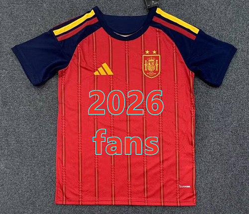 Spain Home Fans With 2 Stars Jersey S-4XL 2