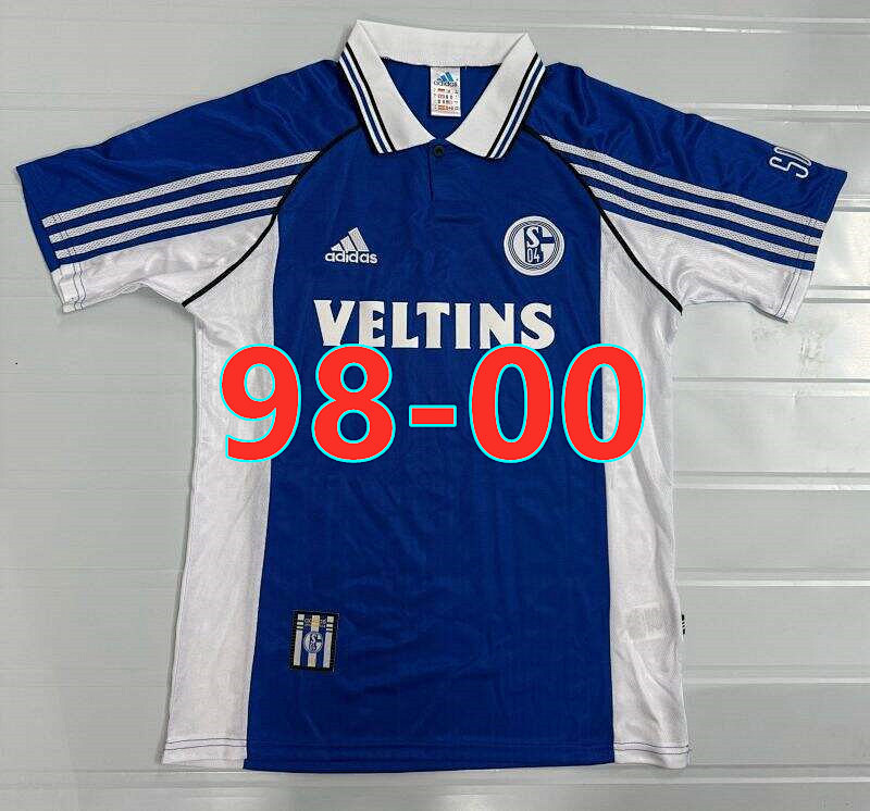 98-00 Schalke Home Retro Jersey S-2XL