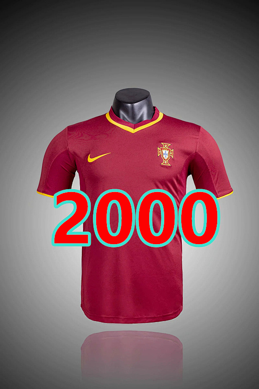 Portugal Retro TopThai Quality Home Jersey S-2XL