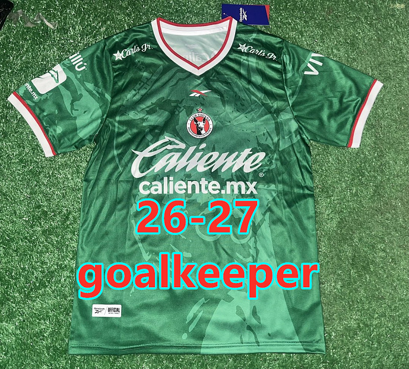 26-27 Tijuana Goalkeeper Fans Version Jersey S-4XL