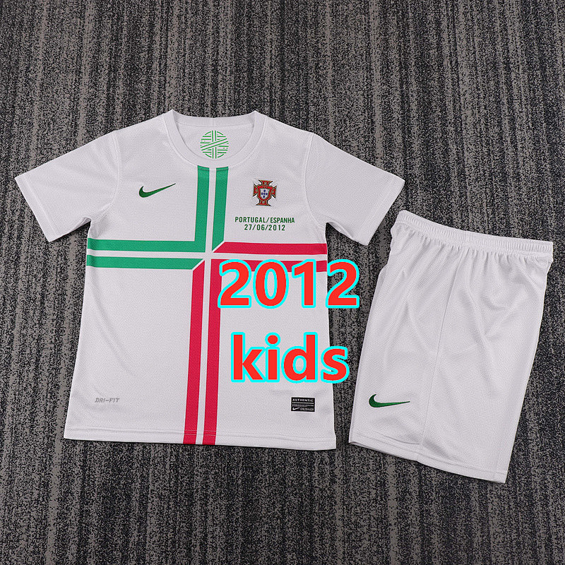 Portugal Away Retro Kids Jersey+shorts Kit 16 -28