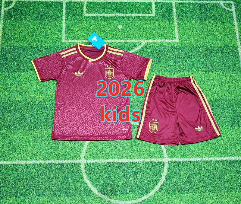 Spain Third Kids With 2 Stars Kit 16 -28