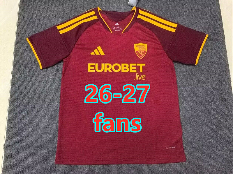 26-27 Roma Home Fans Version Jersey S-4XL