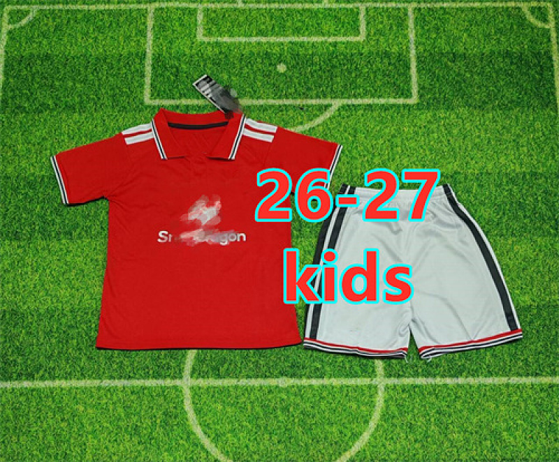 26-27 Manchester United Home Kids Jersey+shorts Kit 16 -28