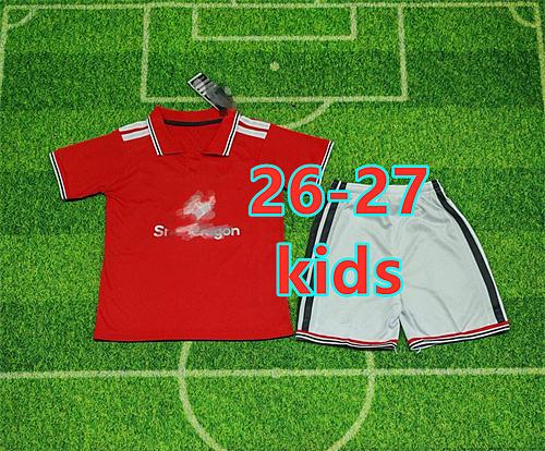 26-27 Manchester United Home Kids Jersey+shorts Kit 16 -28