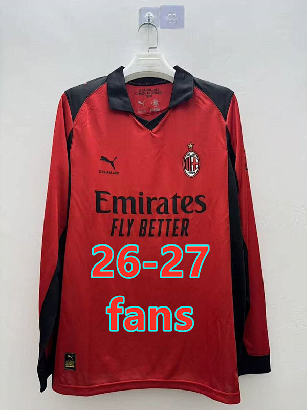 26-27 AC Milan 5th Fans Long Sleeve Jersey S-4XL AC