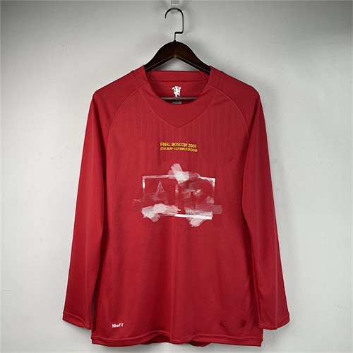 Manchester United Retro Home S-4XL Long Sleeve Jersey