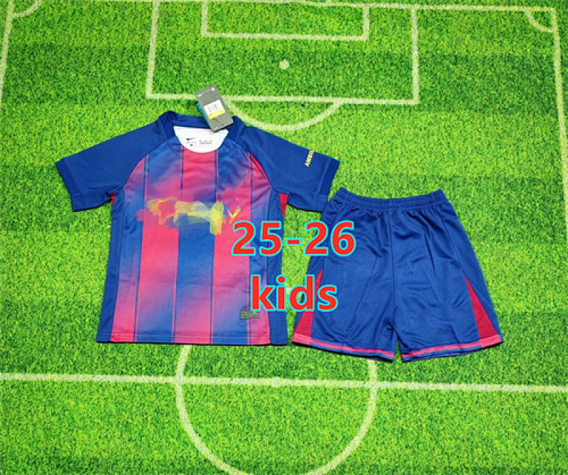 25-26 Barcelona Special Kids Jersey+shorts Kit 16 -28