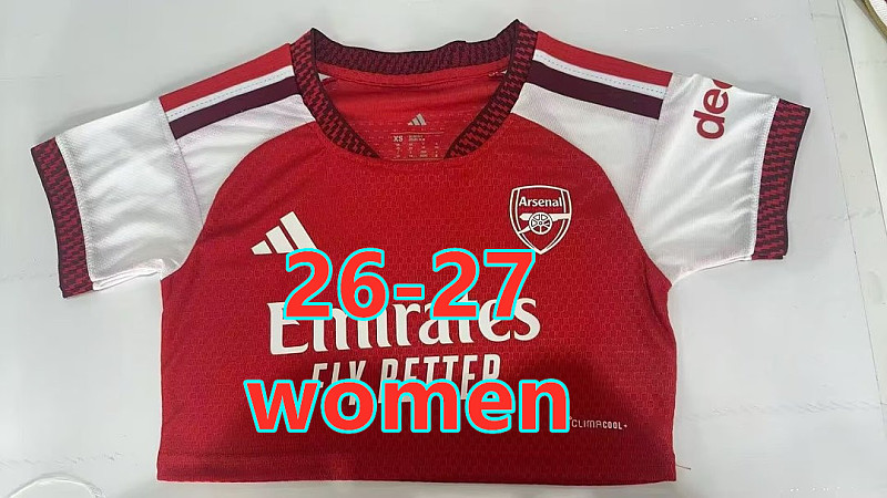 26-27 Arsenal Home Women Player Short Jersey Xs-Xl