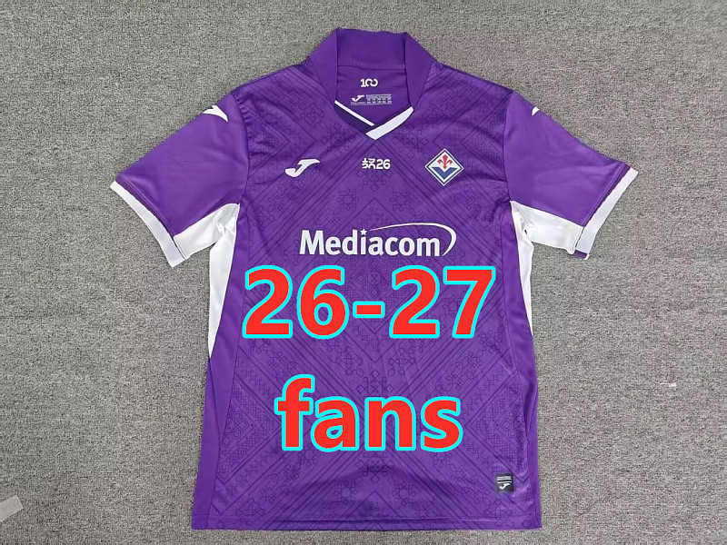 26-27 Fiorentina Home Fans Version Jersey S-4XL