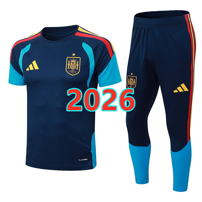 Spain Player Short Sleeve+pants Kit S-4XL