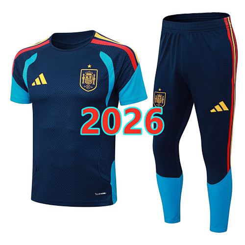 Spain Player Short Sleeve+pants Kit S-4XL