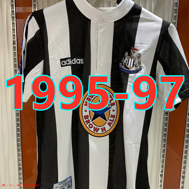 Newcastle United Retro TopThai Quality Home Jersey S-2XL