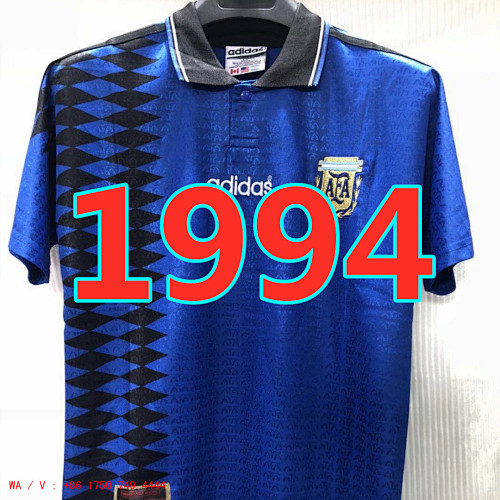 Argentina Retro TopThai Quality Away Jersey S-4XL