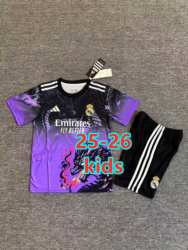 25-26 Real Madrid Special Kids Jersey+shorts Kit 16 -28