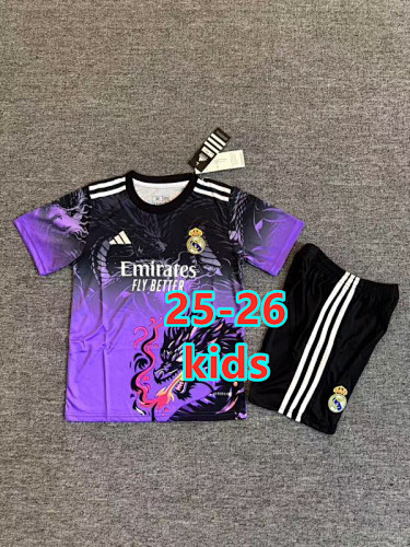 25-26 Real Madrid Special Kids Jersey+shorts Kit 16 -28