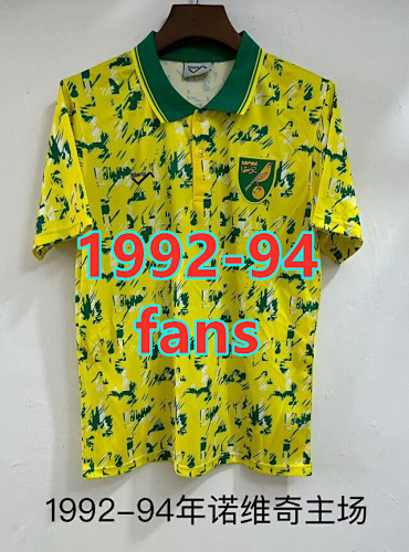 Norwich City Home Fans Version Jersey S-2XL