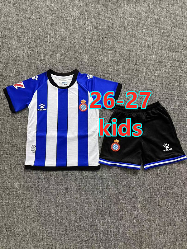 26-27 Espanyol Home Kids Jersey+shorts Kit 16 -28