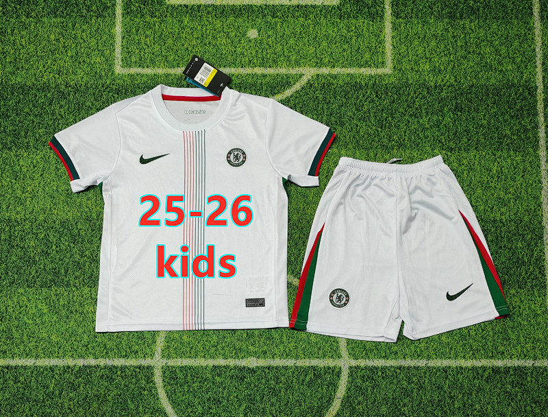 Epl & Ucl CX 25-26 Chelsea Away Kids Jersey+shorts Kit 16 -28