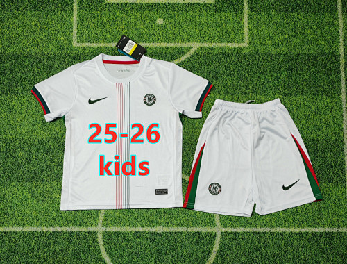 Epl & Ucl CX 25-26 Chelsea Away Kids Jersey+shorts Kit 16 -28