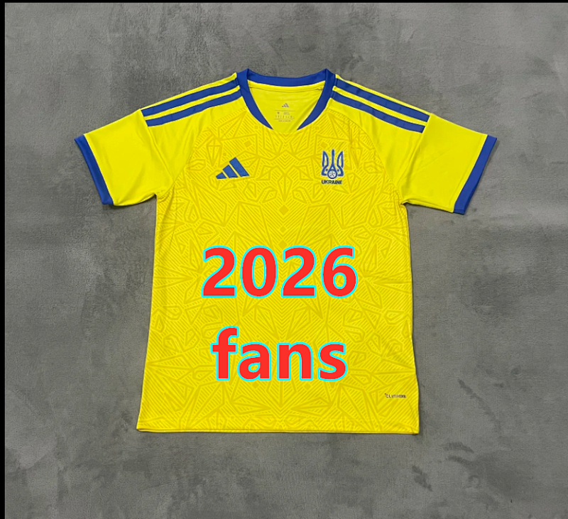 Ukraine Home Fans Version Jersey S-4XL