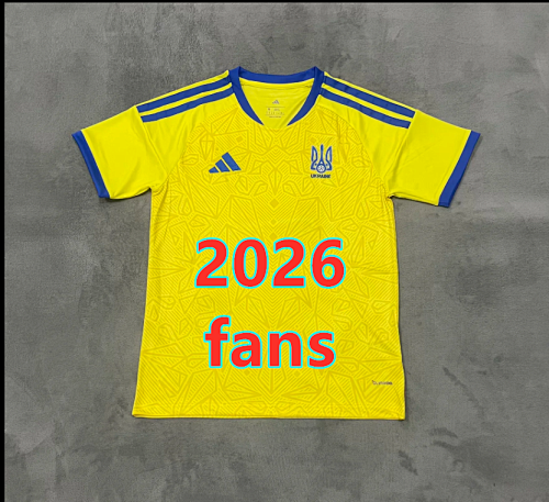Ukraine Home Fans Version Jersey S-4XL